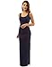 PattyBoutik Women Sleeveless Summer Maxi Dress (Navy Blue Small)