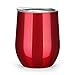 TOMTOO 12 oz Double-insulated Stemless Glass, Stainless Steel Tumbler Cup with Lids for Wine, Coffee, Drinks, Champagne, Cocktails