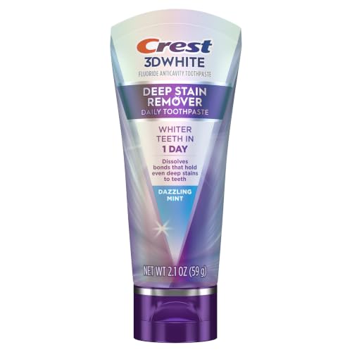 Crest Pasta Dental 3D Brilliance Deep Stain Remover Dazzling Mint - 21 Oz Blanco