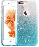 iPhone 7 Plus Case, Minco [Bling Crystal] Lightweight Fashion 3 Layer Hybird Anti-Slick Soft Case Slim Fit Back Cover [Shock Absorption] TPU &amp; PC Defender for Apple iPhone 7 Plus/Pro 5.5"(2016)-Blue