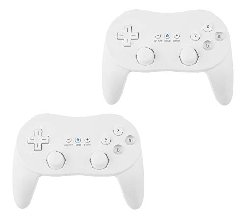 Beastron 2 Pack Controller White for Wii,classic Console Gampad Gaming Pad Joypad Pro for Nintendo Wii 2 Pack (Best Wii Games Classic Controller)