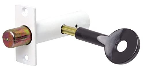 Sterling SBW260 2 x weiß beschichtete Sicherheitstürbolzen und 1 x Schlüssel, White, Chrome Plated