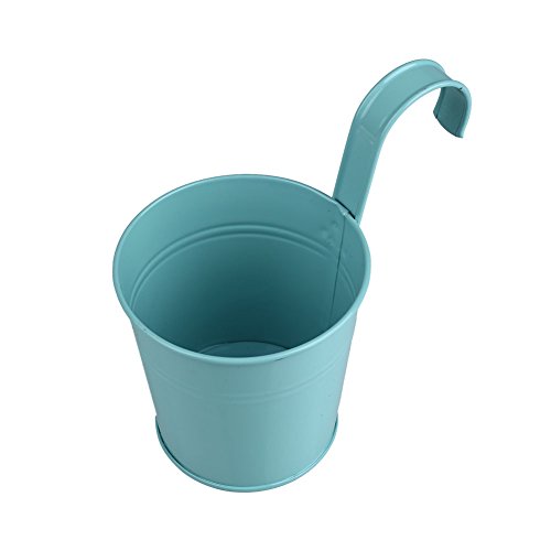 Kicode Metal Iron Hanging Flower Pot Vase Planter Hanging Vase Balcony Garden Roof Home Decoration 63.8" - Thumbnail 2