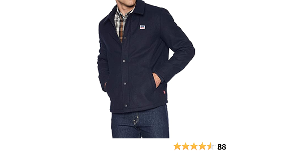 Wool Blend Sherpa Lined Coaches Jacket 