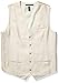 Perry Ellis Big & Tall Suit Vest Men's Big, Natural Linen Herringbone, Large (Tall)