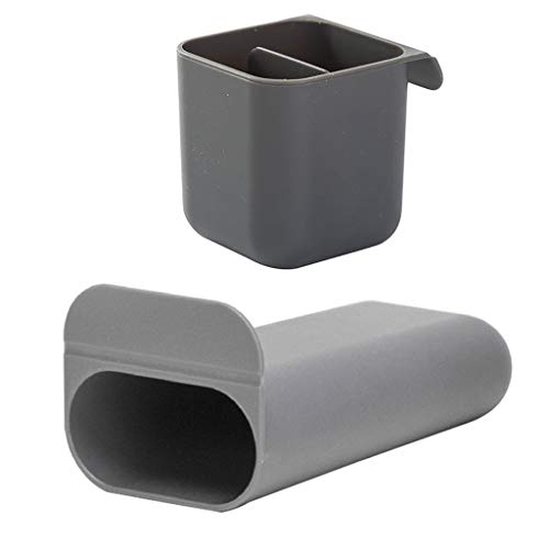 Office Desk Stationery Storage Organizer Ruler Pencil Mini Storage Organizer 2 Pcs (Gray)