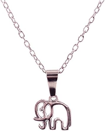 Eco Spirit Jewelry “Eco Friendly” Silver-Tone Zinc Alloy Elephant Pendant Necklace 18” +2” Ext