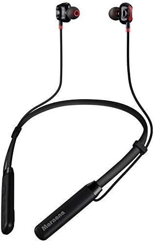 Bluetooth Headphones, Marnana Neckband Dual Dynamic Drivers Wireless Sports Earphones with CVC6.0 Mic, IPX5 Water-Resistant Magnetic in-Ear Earbuds