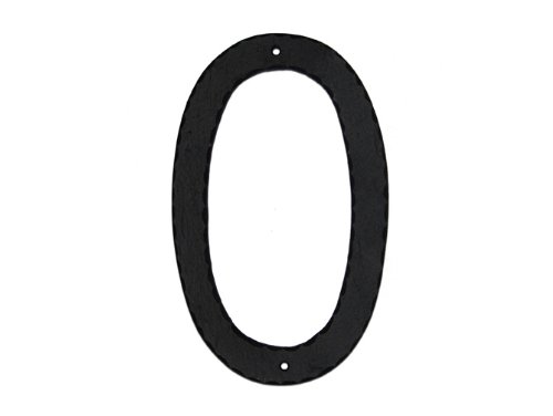 Montague Metal Products Standard Font Individual House Number, 0, 12-Inch