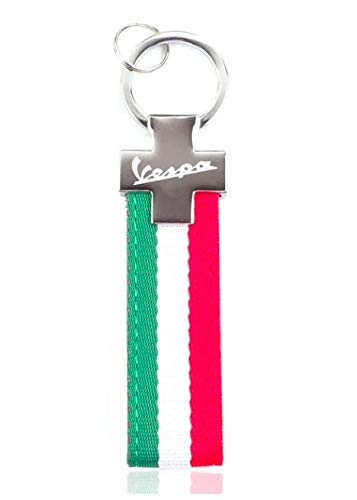 PSL Limited Edition Leather Italian Flag Keyring Keychain for Ves pa Scooters with Gift Box