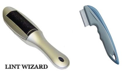 Lint Wizard Self Cleaning Lint Brush w/Bonus ShedEnder Tool