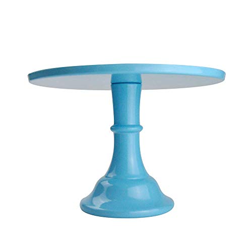 Round Cake Stand 11" Cake Display Rotating Stand Dessert Cupcake Revolving Turntable Display Tray for Graduation,Wedding,Birthday,Party,Anniversary,Ceremony (1Pack, Baby Blue) - Thumbnail 4