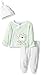 Gerber Baby 3 Piece Side Snap Mitten Cuff Shirt, Footed Pant & Cap