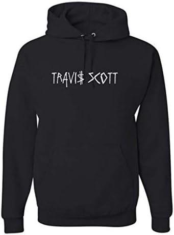 Travis Scott Letter Print Hooded Hoodie Unisex Drawstring Long Sleeve Sweatshirt
