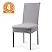 CosyVie Super Fit Universal Stretch Dining Chair Covers, Removable Washable Slipcovers for Dining Room Chairs 4 Pcs/Pack(Gray)