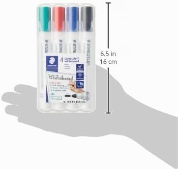 Lumocolor whiteboard marker, confezione da 4, punta tonda, 351 WP4