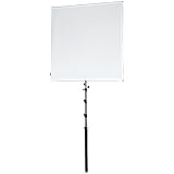Fotodiox Pro Studio Solutions 122x122cm (48x48in) Boom Sun Scrim Kit – Collapsible Frame with Diffusion, Silver/White Cover, Boom Handle & Carry Case