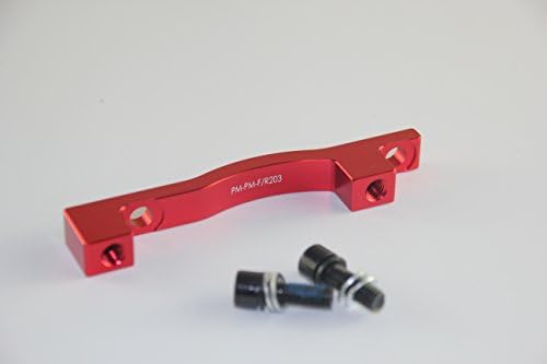 POST to POST mount bicycle Disc Brake Adaptor 203mm (red)
