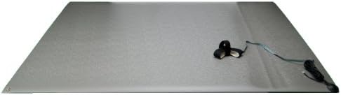 ESDProduct PVC Anti Fatigue Mat Kit with Heel Grounder and 15' Ground Cord, 3/8" Thick, 6' Length, 3' Width, Gray