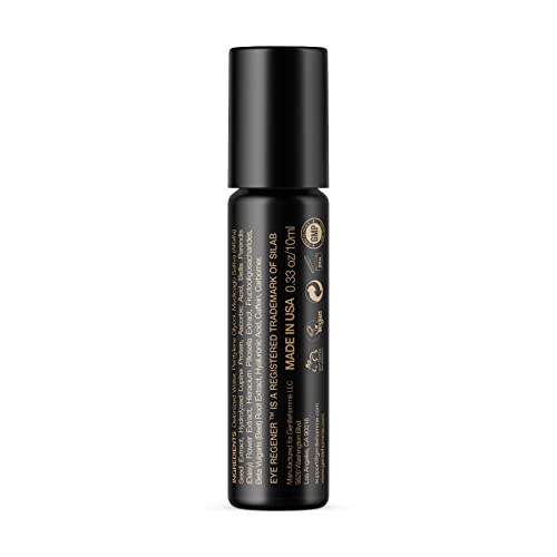 Hyaluronic Acid & Caffeine Eye Roller Serum for Men with Vitamin C Made in USA Depuffing Eye