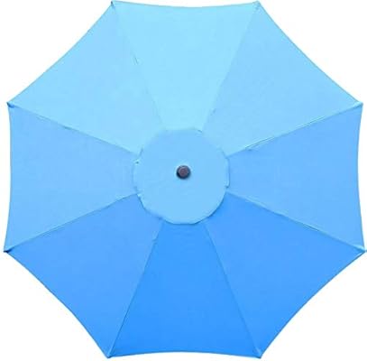 Amazon Com Sunnyglade 9ft Patio Umbrella Replacement Canopy Market Umbrella Top Outdoor Umbrella Canopy With 8 Ribs Blue Garden Outdoor