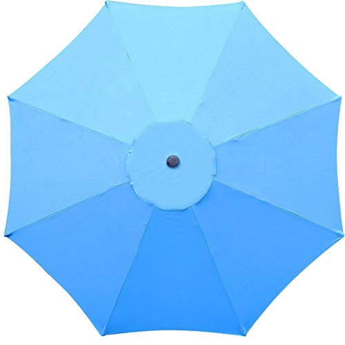 9ft Patio Umbrella Canopy Top Cover Replacement 8 Ribs Market Outdoor Yard Blue 640671029001 Ebay