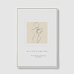 Framed Canvas Home Artwork Decoration Line Art Canvas Wall Art for Living Room, Bedroom - 16x24 inches