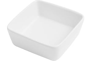 MOGOOSTRY Candy Color Ceramic Paper Clip Holder for Desk Cute Paperclips Dispenser 3.5Inch Square Paper Clips Organizer Binder Clip Holder (White Paper Clip Holder)