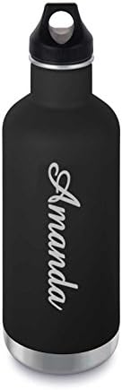 Personalized Klean Kanteen Black 32oz Insulated Water Bottle
