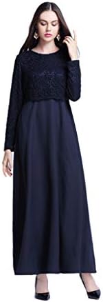 Women Maxi Dress, Timoon Ladies Elegant Lace Cocktail Long Sleeve Muslim Dubai Kaftan Abaya Dress Long Gown Dress