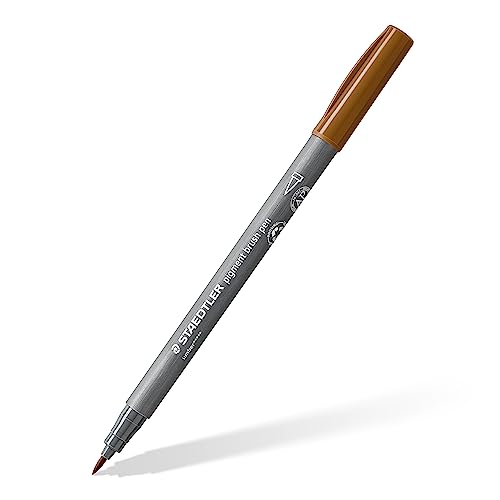 STAEDTLER 371-790 Pigment Arts Brush Pen - Umber (Box of 10)