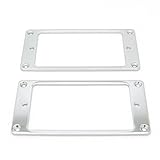Chrome Metal Flat Electric Guitar Humbucker Pickup Ring, Thicknes 2mm Frame Mounting Ring Pack of 2