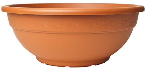 Green Path Terracotta Rolled Rim Plastic Planter Pot 28cm 4 litre - pack of 1