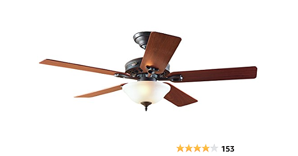 Hunter The Astoria Ventilador de techo de cinco aspas de 52 pulgadas con  tazón, 22459, 62.4watts, 120 volts : Herramientas y Mejoras del Hogar -  Amazon.com