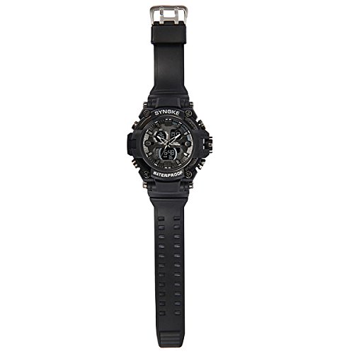 MODIWEN Men Outdoor Army Military 51m Waterproof Multi-Function Sports Watch, For Students Alarm Date Chronograph Luminous Dual Display Wristwatches Clock