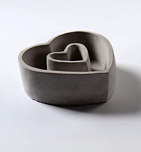 Large Concrete Heart Planter