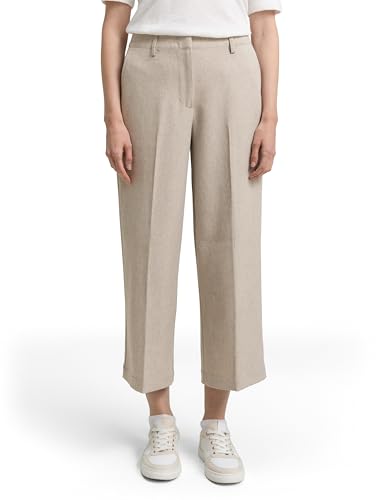 TOM TAILOR 1047664 Pantalón, 38645-Taupe Black Structure, 36W / 28L Mujeres
