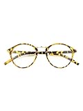 Happy Store CN65 Vintage Inspired Horned Rim Metal Bridge P3 UV400 Clear Lens Glasses,Tortoise