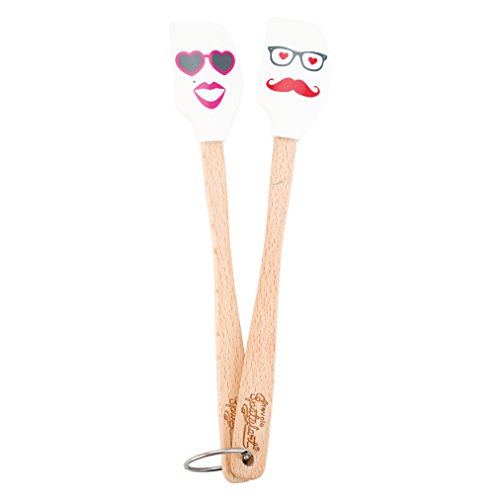 Tovolo Spatulart Mr. And Mrs. Love Mini Spatulas - Set Of 2