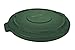 Rubbermaid Commercial Products FG260900DGRN Brute Heavy-Duty Round Trash/Garbage Lid, 10-Gallon, Green