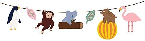 7pcs DIY Woodland Animal Banners - Forest Friends Garlands – Jungle Party Decor - Baby Shower Supplies