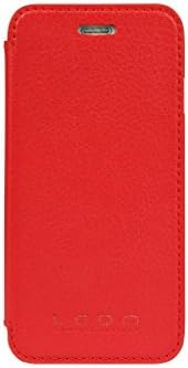 LEDO CASE - Slim Book Leather Case for the iPhone 6s / 6 - Premium Genuine Leather - Scarlet