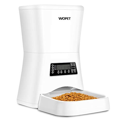 WOPET Automatic Pet Feeder，Dog and Cat Food Dispenser with Timer Programmable, Distribution Alarms,Portion Control,Voice Recording Up to 4 Meals a Day - Thumbnail 6