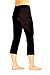 CLARANY Women's Combed Cotton Spandex Capri Waistband Yoga Pants