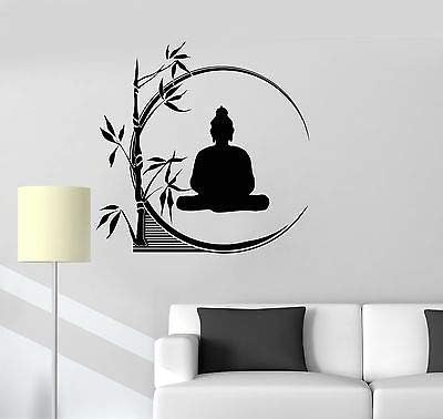 Vinyl Decal Buddha MFFitation Circle Yoga ReFF Buddhism Wall Stickers 3207