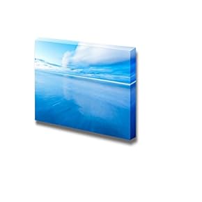 Canvas Prints Wall Art - Beautiful Seascape Under Blue Sky | Modern Wall Decor/Home Decoration Stretched Gallery Canvas Wrap Giclee Print & Ready to Hang - 12" x 18"
