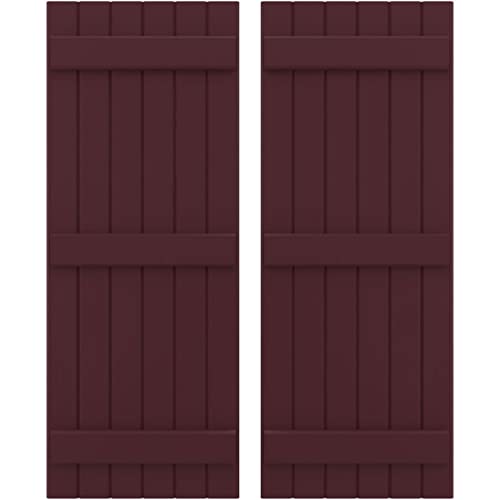 21"W x 44"H Americraft Six Board (3 Batten) Exterior Real Wood Joined Board-n-B…