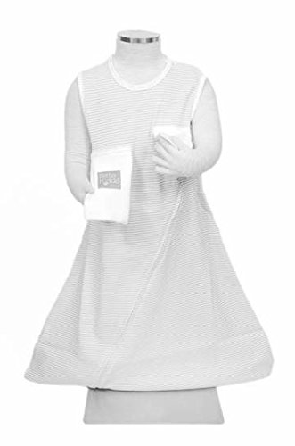 Bitta Kidda Baby Soother Sleeping Bag Wearable Blanket + Lovey, Grey Stripes 9M