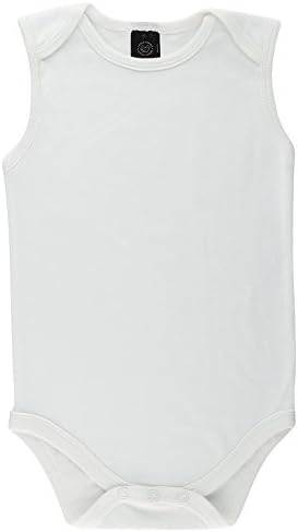 Baby Cotton Onesies White Undershirts Bodysuits by Little Pipers (3-6 Months, White Sleeveless (1 piece))