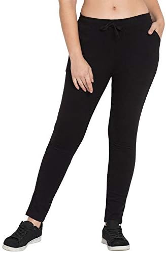 Cliths Cotton Solid Casual Track Pants for Women